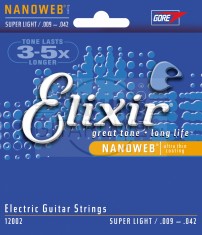 Elixir Nanoweb (12002) 9-42 struny do gitary elektrycznej