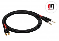 RED'S MUSIC kabel audio AU1430 2xJack mono6,3mm/2xRCA długość 3m