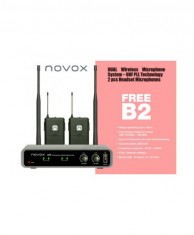 Novox FREE B2 zestaw bezprzewodowy z dwoma mikrofonami nagłownymi